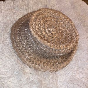 Vintage straw hat women’s natural color